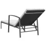 Lounger with black synthetic rattan cushion by vidaXL, Loungers - Ref: Foro24-317635, Price: 97,08 €, Discount: %