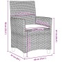 Conjunto de Comedor de Jardín de 5 Piezas con Cojines Gris Poliratán | Foro24.es | Tu tienda online para hogar, jardín y más Foro24.es