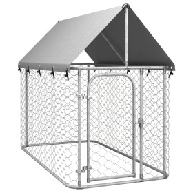 Perrera de exterior con tejado 200x100x150 cm de vidaXL, Casetas y cercados para perros - Ref: Foro24-171496, Precio: 98,42 €...