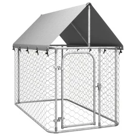 Perrera de exterior con tejado 200x100x150 cm de vidaXL, Casetas y cercados para perros - Ref: Foro24-171496, Precio: 96,38 €...