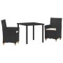 Juego de Comedor de Jardín de 5 Piezas con Cojines Poliratán Beige de , Sillas de jardín - Ref: Foro24-3381082, Precio: 525,4...