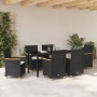 Conjunto de Comedor de Jardín de 7 Piezas con Cojines Negro Ratán Poliéster de , Sillas de jardín - Ref: Foro24-3381090, Prec...