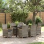 Conjunto de Comedor de Jardín de 7 Piezas con Cojines Gris Ratán Polímero de , Sillas de jardín - Ref: Foro24-3381097, Precio...