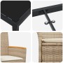 Juego de Comedor de Jardín de 7 Piezas con Cojines Beige de Poliratán de , Sillas de jardín - Ref: Foro24-3381104, Precio: 74...