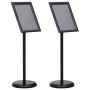 Soportes para carteles pedestal A4 2 pcs Negro Aleación de Aluminio | Foro24.es | Tu tienda online para hogar, jardín y más Foro24.es