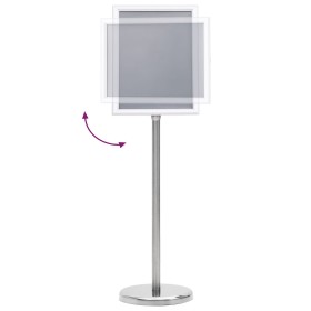 Comprar Expositores de pedestal A4 2 pcs Plateado