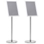 Expositores de pedestal A4 2 pcs Plateado de Aleación de Aluminio | Foro24.es | Tu tienda online para hogar, jardín y más Foro24.es