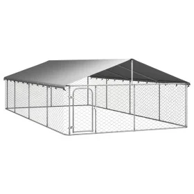 Perrera de exterior con tejado 600x300x150 cm de vidaXL, Casetas y cercados para perros - Ref: Foro24-171502, Precio: 220,32 ...