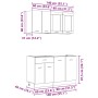 Conjunto de 4 Gabinetes de Cocina Gris Sonoma Madera Elaborada de , Armarios de cocina - Ref: Foro24-3388346, Precio: 275,77 ...