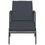 Tumbonas con mesita 2 unidades ratán sintético gris de vidaXL, Tumbonas - Ref: Foro24-317639, Precio: 190,14 €, Descuento: %