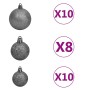 Árbol de Navidad Delgado LEDs y Conjunto de Bolas Verde 210 cm PVC | Foro24.es | Tu tienda online para hogar, jardín y más Foro24.es