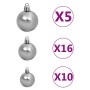 Árbol de Navidad Delgado LEDs y Conjunto de Bolas Verde 210 cm PVC | Foro24.es | Tu tienda online para hogar, jardín y más Foro24.es