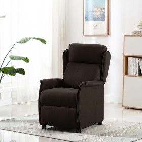 Comprar Sillón de masaje de tela marrón oscuro
