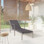 Tumbona con cojín de ratán sintético gris de vidaXL, Tumbonas - Ref: Foro24-317636, Precio: 133,54 €, Descuento: %
