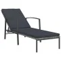 Tumbona con cojín de ratán sintético gris by vidaXL, Loungers - Ref: Foro24-317636, Price: 131,87 €, Discount: %