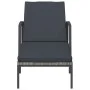 Tumbona con cojín de ratán sintético gris by vidaXL, Loungers - Ref: Foro24-317636, Price: 131,87 €, Discount: %