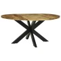 Mesa de Comedor Redonda Ø160x76 cm Madera Maciza Rústica de Mango de , Mesas de cocina y de comedor - Ref: Foro24-358879, Pre...