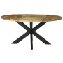 Mesa de Comedor Redonda Ø160x76 cm Madera Maciza Rústica de Mango de , Mesas de cocina y de comedor - Ref: Foro24-358879, Pre...