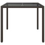 Mesa de Comedor de Jardín Marrón 90x90x75 cm Poliratán | Foro24.es | Tu tienda online para hogar, jardín y más Foro24.es