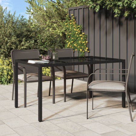 Mesa de Comedor de Jardín Negra 150x90x75 cm Poliratán | Foro24.es | Tu tienda online para hogar, jardín y más Foro24.es