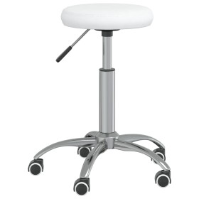 Taburete de masaje cuero sintético blanco de vidaXL, Sillones de masaje - Ref: Foro24-3085692, Precio: 57,18 €, Descuento: %