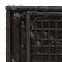 Caja de almacenamiento exterior Negro y crema Ratán, Poliester de , Cajas de almacenaje para exteriores - Ref: Foro24-365408,...