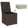 Caja de Almacenamiento Exterior Marrón y Crema Ratán Mediana | Foro24.es | Tu tienda online para hogar, jardín y más Foro24.es
