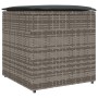 Caja de Almacenamiento Exterior Gris y Gris Oscuro Ratán Grande de , Cajas de almacenaje para exteriores - Ref: Foro24-365410...