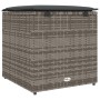 Caja de Almacenamiento Exterior Gris y Gris Oscuro Ratán Grande de , Cajas de almacenaje para exteriores - Ref: Foro24-365410...