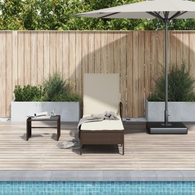Comprar Tumbona Marrón y crema Ratán PE 157 x 55