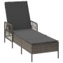 Tumbona Gris y gris oscuro Ratán PE 157 x 55 x 92 cm Tumbona | Foro24.es | Tu tienda online para hogar, jardín y más Foro24.es