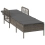 Tumbona Gris y gris oscuro Ratán PE 157 x 55 x 92 cm Tumbona | Foro24.es | Tu tienda online para hogar, jardín y más Foro24.es