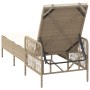 Tumbona Beige y blanco crema Ratán PE 157 x 55 x 92 cm Plegable de , Tumbonas - Ref: Foro24-365429, Precio: 157,94 €, Descuen...