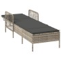 Tumbona Gris claro Ratán PE 157 x 55 x 92 cm Plegable Tumbona | Foro24.es | Tu tienda online para hogar, jardín y más Foro24.es