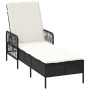 Conjunto de Tumbonas Set de 3 Negro y blanco crema Ratán PE, metal de , Tumbonas - Ref: Foro24-365432, Precio: 306,25 €, Desc...