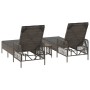 Conjunto de Tumbonas 3 Piezas Gris y gris oscuro Poliratán de , Tumbonas - Ref: Foro24-365434, Precio: 291,72 €, Descuento: %