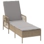 Conjunto de Tumbonas Set de 3 Beige Ratán PE, metal Plegable de , Tumbonas - Ref: Foro24-365435, Precio: 313,78 €, Descuento: %