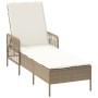 Conjunto de Tumbonas Set de 3 Beige y Crema Ratán de PE, metal de , Tumbonas - Ref: Foro24-365436, Precio: 313,78 €, Descuent...