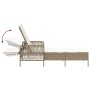 Conjunto de Tumbonas Set de 3 Beige y Crema Ratán de PE, metal de , Tumbonas - Ref: Foro24-365436, Precio: 313,78 €, Descuent...