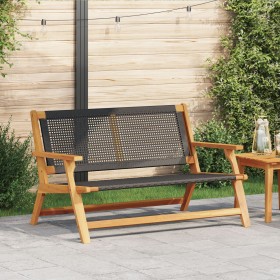Banco de Jardín Negro 122x76x73,5 cm Madera Sólida de Acacia de , Sillas de jardín - Ref: Foro24-367819, Precio: 119,68 €, De...