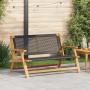 Banco de Jardín Negro 122x76x73,5 cm Madera Sólida de Acacia de , Sillas de jardín - Ref: Foro24-367819, Precio: 119,68 €, De...