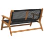 Banco de Jardín Negro 122x76x73,5 cm Madera Sólida de Acacia de , Sillas de jardín - Ref: Foro24-367819, Precio: 119,68 €, De...