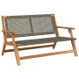 Banco de Jardín Gris 122x76x73.5 cm Madera Acacia de , Sillas de jardín - Ref: Foro24-367820, Precio: 124,70 €, Descuento: %