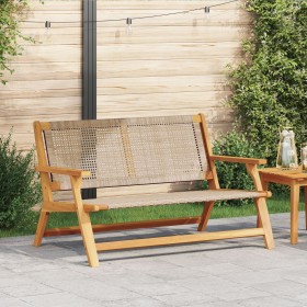 Banco de Jardín Beige 122x76x73.5 cm Madera Sólida de Acacia de , Sillas de jardín - Ref: Foro24-367821, Precio: 124,07 €, De...