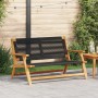 Banco de Jardín Negro 76x122x73 cm de Madera Maciza de Acacia de , Sillas de jardín - Ref: Foro24-367823, Precio: 143,46 €, D...