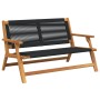 Banco de Jardín Negro 76x122x73 cm de Madera Maciza de Acacia de , Sillas de jardín - Ref: Foro24-367823, Precio: 143,46 €, D...