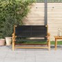 Banco de Jardín Negro 76x122x73 cm de Madera Maciza de Acacia de , Sillas de jardín - Ref: Foro24-367823, Precio: 143,46 €, D...