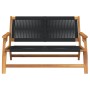 Banco de Jardín Negro 76x122x73 cm de Madera Maciza de Acacia de , Sillas de jardín - Ref: Foro24-367823, Precio: 143,46 €, D...