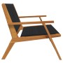 Banco de Jardín Negro 76x122x73 cm de Madera Maciza de Acacia de , Sillas de jardín - Ref: Foro24-367823, Precio: 143,46 €, D...