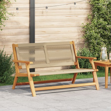 Banco de Jardín Beige 76x122x73 cm Madera Sólida de Acacia de , Sillas de jardín - Ref: Foro24-367825, Precio: 143,58 €, Desc...